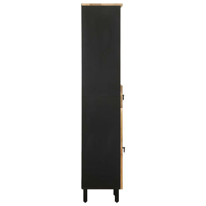 Koupelnová Skříňka 38X33,5X160 Cm Masivní Mangovníkové Dřevo Červená