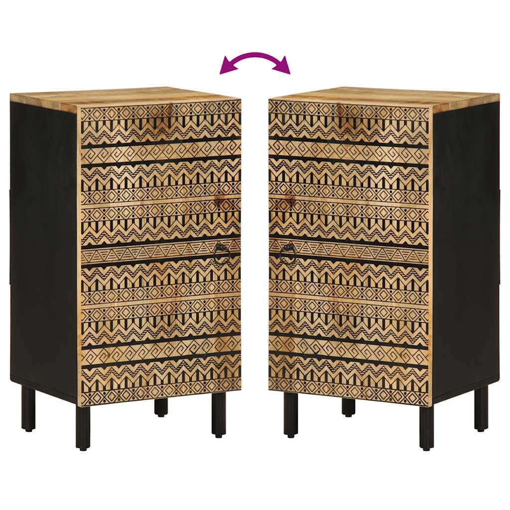 Příborník 40 X 33,5 X 75 Cm Masivní Hrubé Mangovníkové Dřevo Červená