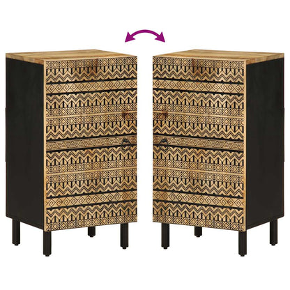 Příborník 40 X 33,5 X 75 Cm Masivní Hrubé Mangovníkové Dřevo Červená