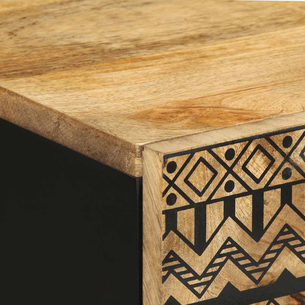 Příborník 60 X 33,5 X 75 Cm Masivní Hrubé Mangovníkové Dřevo Bílá