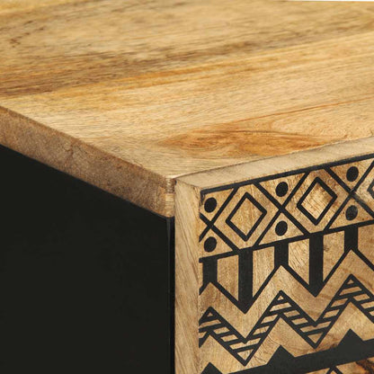 Příborník 60 X 33,5 X 75 Cm Masivní Hrubé Mangovníkové Dřevo Bílá