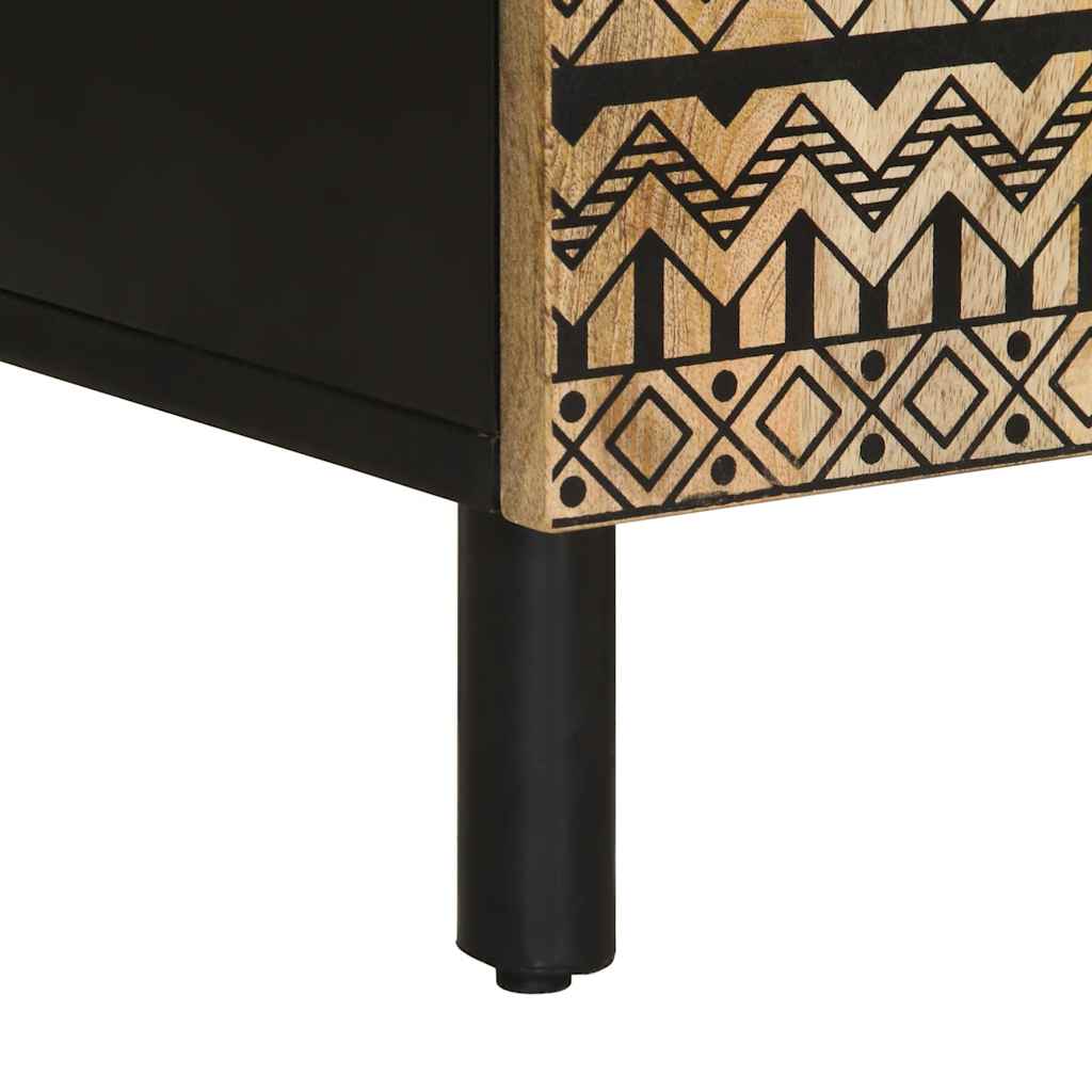 Příborník 60 X 33,5 X 75 Cm Masivní Hrubé Mangovníkové Dřevo Bílá