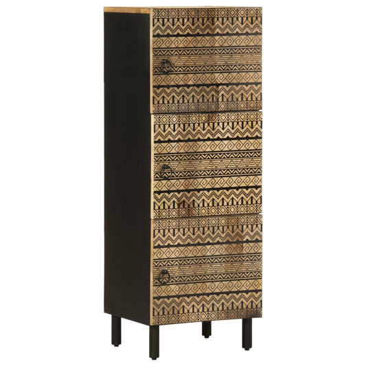 Skříň Highboard 40X33,5X110 Cm Masivní Hrubé Mangovníkové Dřevo