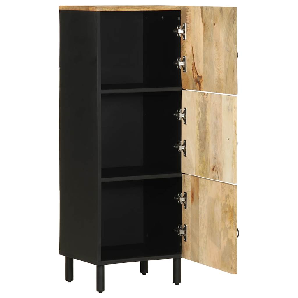 Skříň Highboard 40X33,5X110 Cm Masivní Hrubé Mangovníkové Dřevo