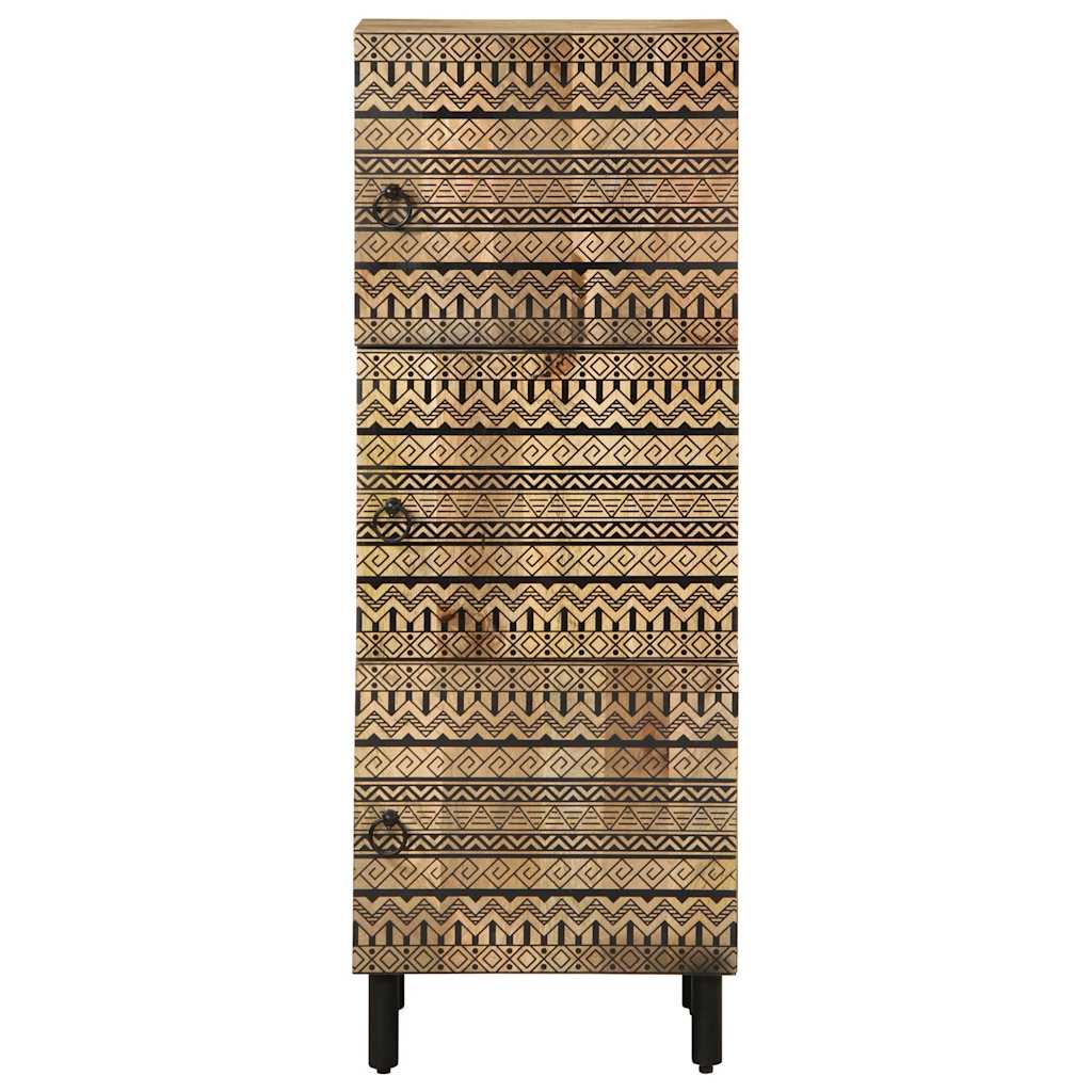 Skříň Highboard 40X33,5X110 Cm Masivní Hrubé Mangovníkové Dřevo