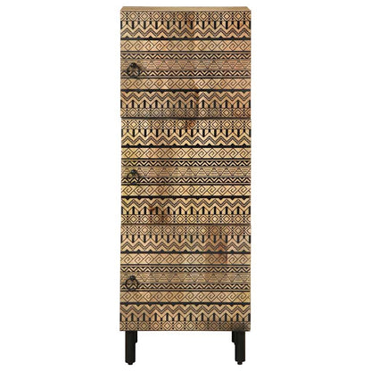 Skříň Highboard 40X33,5X110 Cm Masivní Hrubé Mangovníkové Dřevo