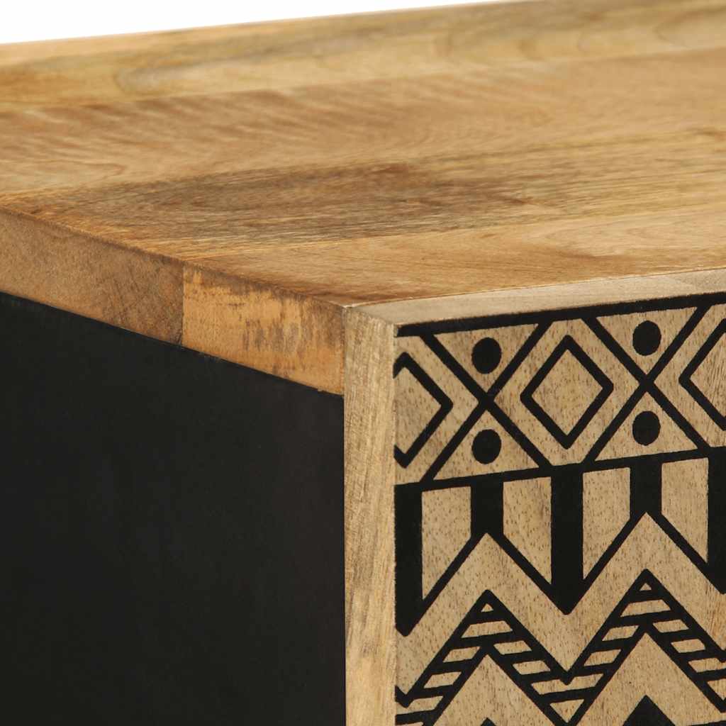 Skříň Highboard 40X33,5X110 Cm Masivní Hrubé Mangovníkové Dřevo