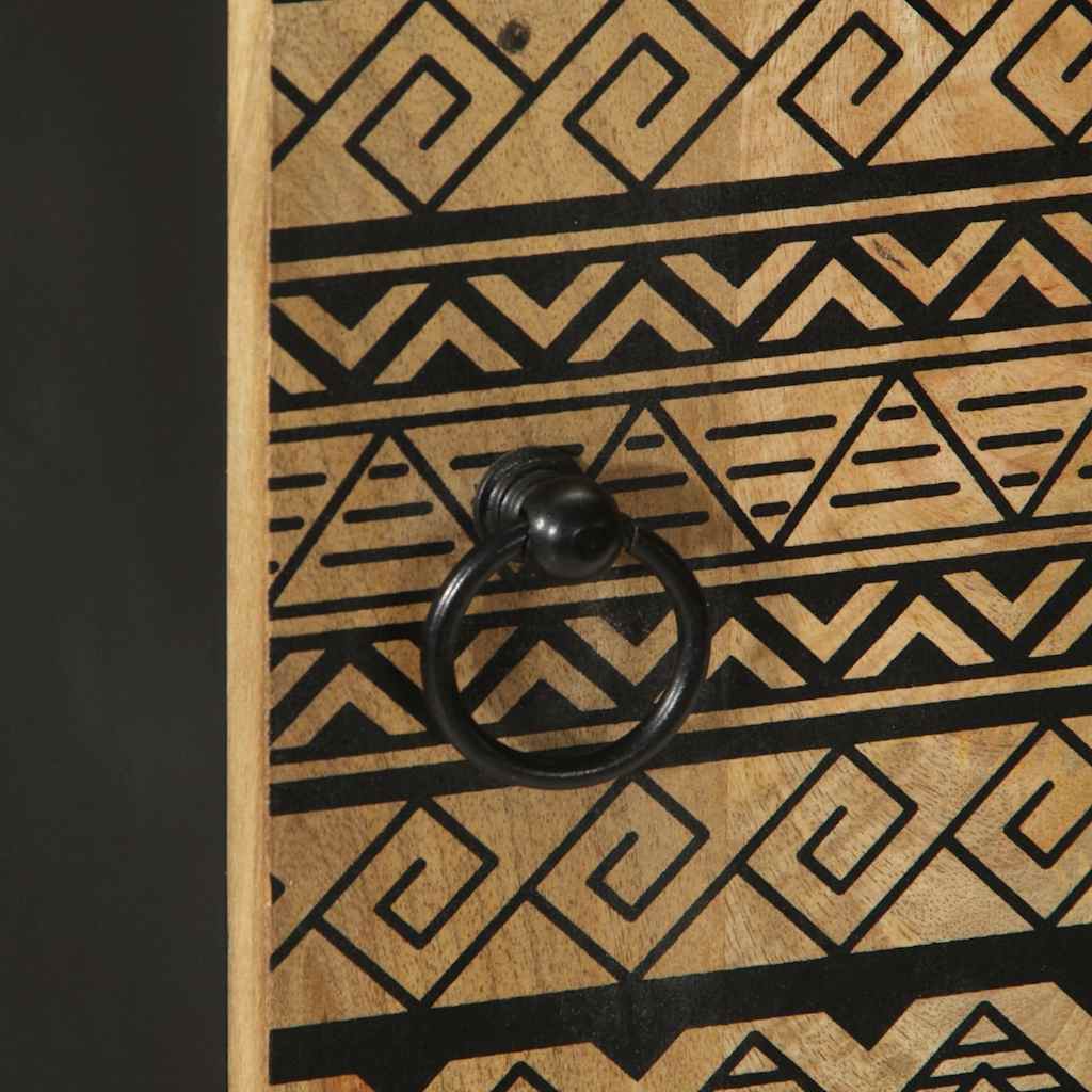 Skříň Highboard 40X33,5X110 Cm Masivní Hrubé Mangovníkové Dřevo