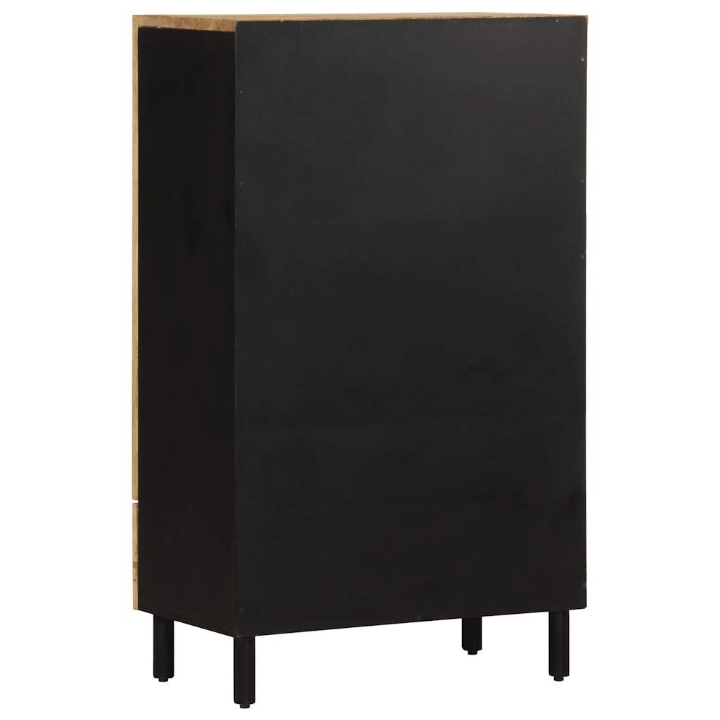 Skříň Highboard 60X33,5X110 Cm Masivní Hrubé Mangovníkové Dřevo