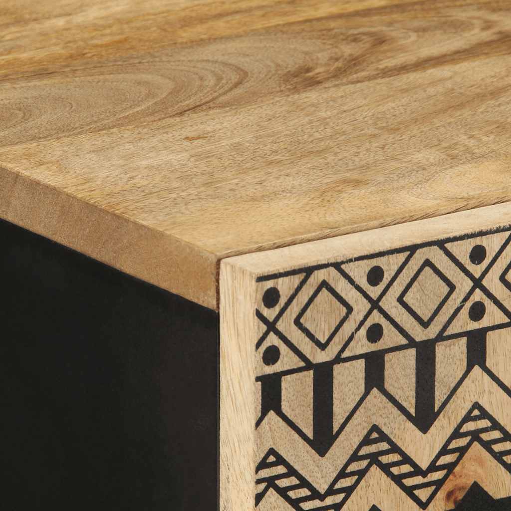 Skříň Highboard 60X33,5X110 Cm Masivní Hrubé Mangovníkové Dřevo