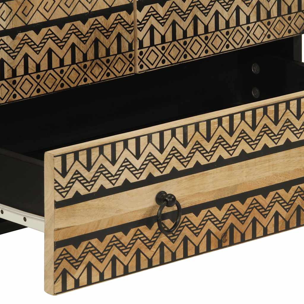 Skříň Highboard 60X33,5X110 Cm Masivní Hrubé Mangovníkové Dřevo