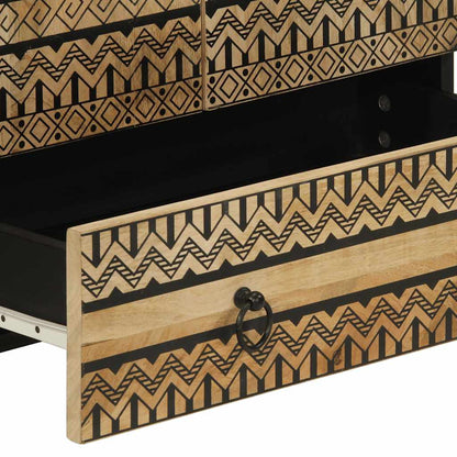 Skříň Highboard 60X33,5X110 Cm Masivní Hrubé Mangovníkové Dřevo