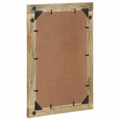 Koupelnové Zrcadlo 50 X 70 Cm Masivní Mangovníkové Dřevo A Sklo Červená