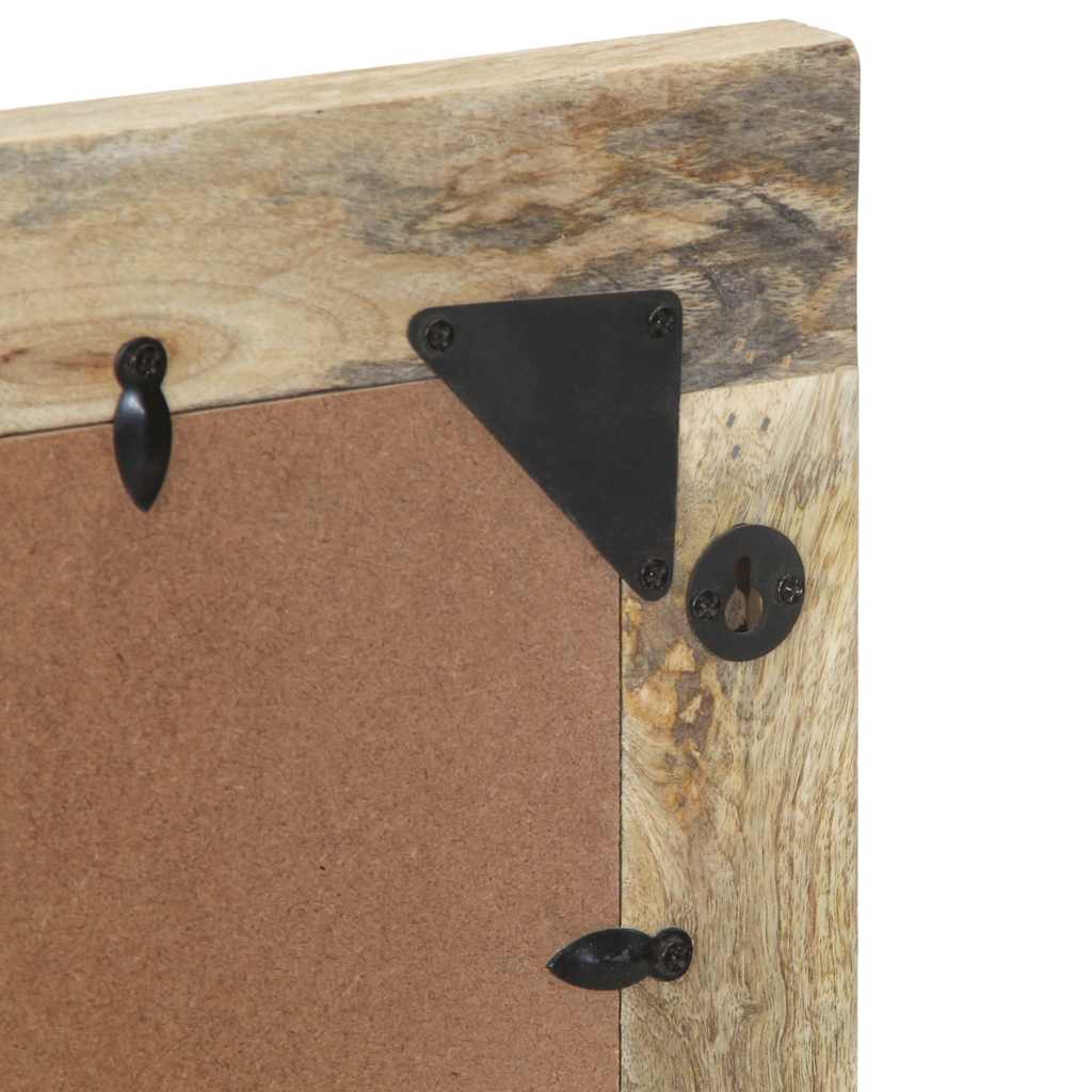Koupelnové Zrcadlo 50 X 70 Cm Masivní Mangovníkové Dřevo A Sklo Červená