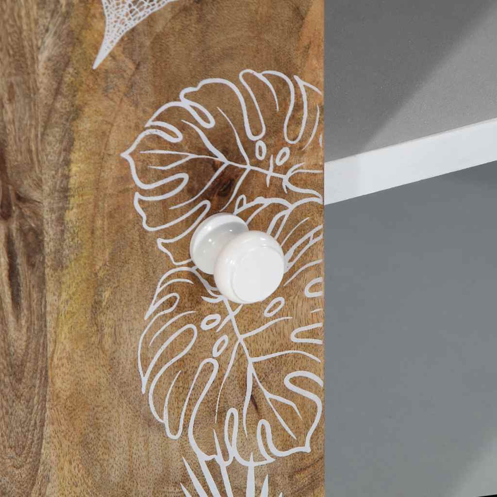 Tv Skříňka 105X33,5X46 Cm Masivní Mangovníkové Dřevo