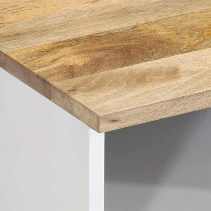 Tv Skříňka 70X33,5X46 Cm Masivní Mangovníkové Dřevo Kouřový Dub