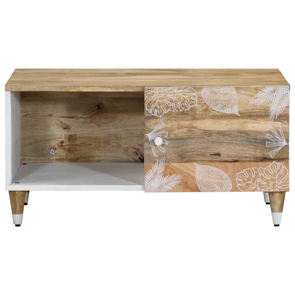 Konferenční Stolek 80 X 50 X 40 Cm Masivní Mangovníkové Dřevo