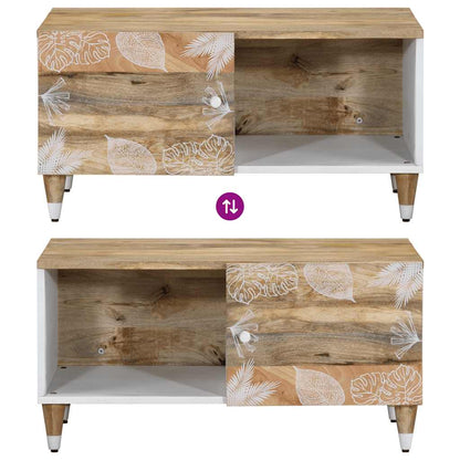 Konferenční Stolek 80 X 50 X 40 Cm Masivní Mangovníkové Dřevo