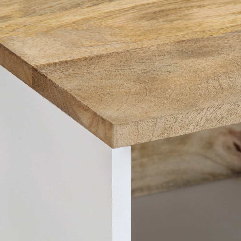 Konferenční Stolek 80 X 50 X 40 Cm Masivní Mangovníkové Dřevo