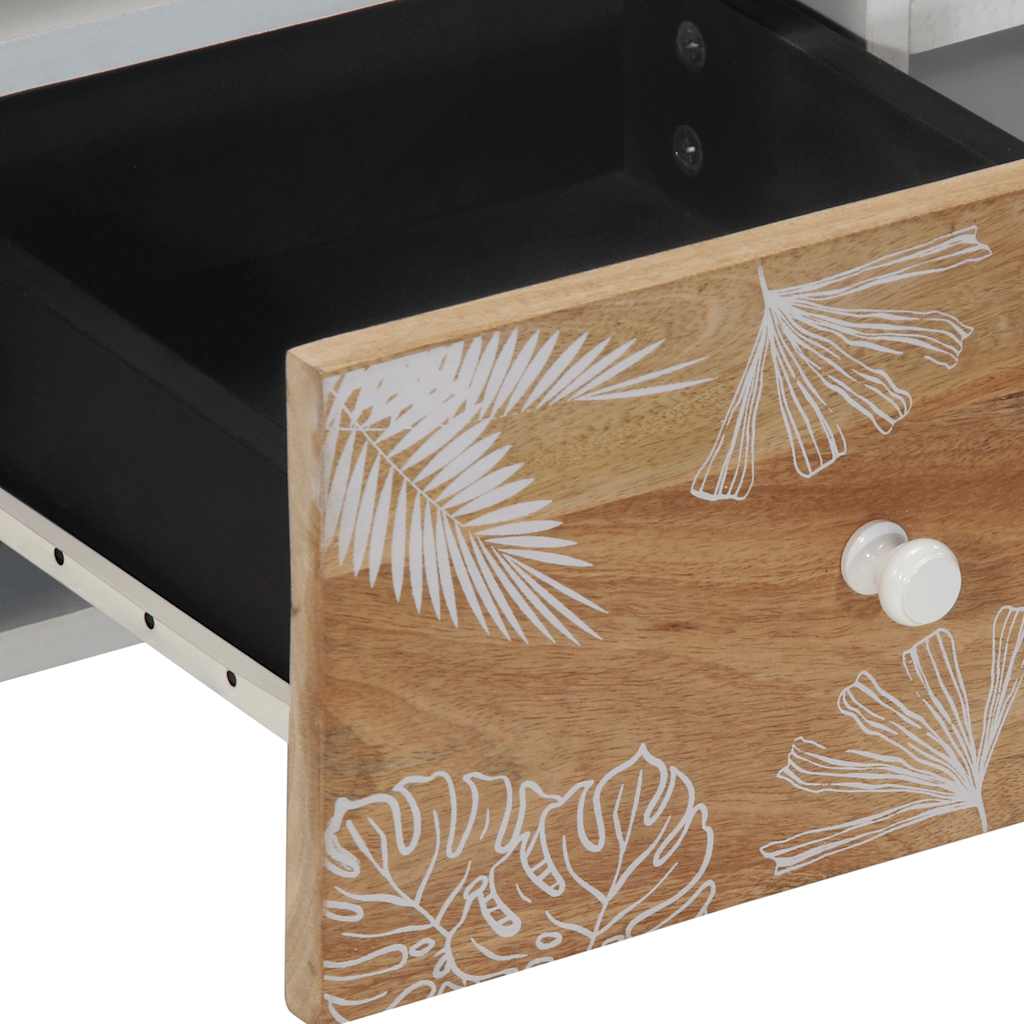 Tv Skříňka 100X33,5X46 Cm Masivní Mangovníkové Dřevo