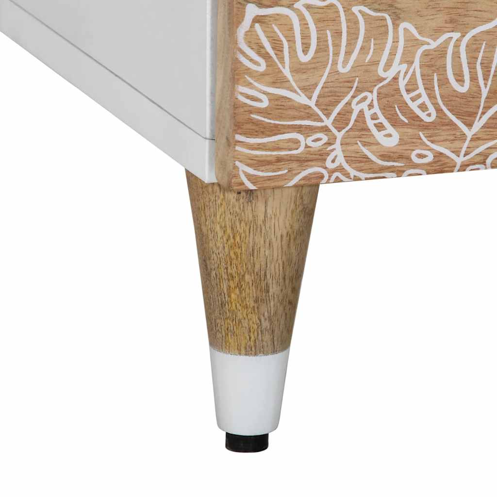 Tv Skříňka 100X33,5X46 Cm Masivní Mangovníkové Dřevo