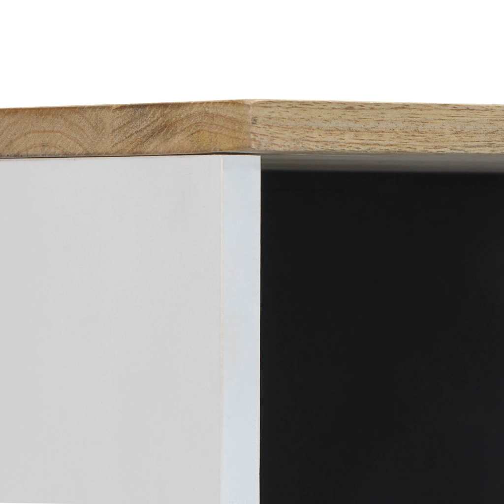 Koupelnová Skříňka 38X33,5X160 Cm Masivní Mangovníkové Dřevo Kouřový Dub