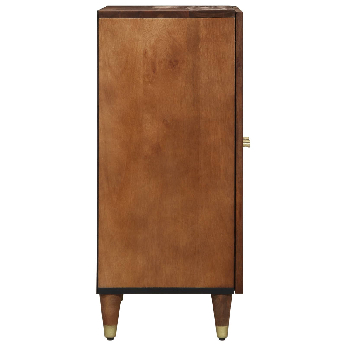 Servírovací Skříň Hnědá 60 X 33 X 75 Cm Masivní Mangové Dřevo