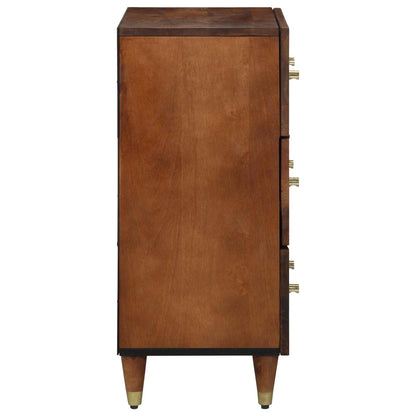 Servírovací Skříň Hnědá 60 X 33 X 75 Cm Masivní Mangové Dřevo