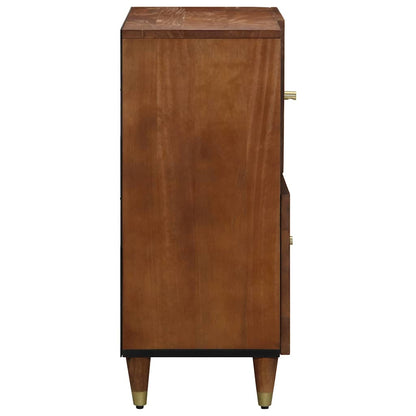 Servírovací Skříň Hnědá 80 X 33 X 75 Cm Masivní Mangové Dřevo