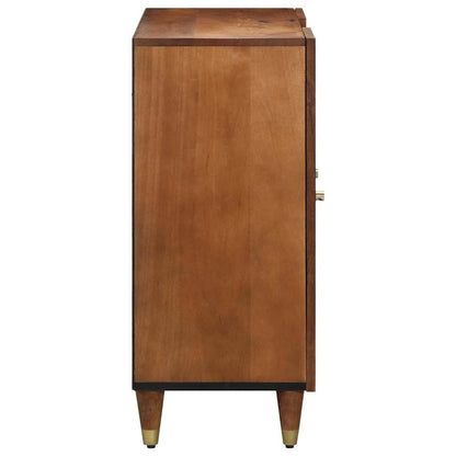 Servírovací Skříň Hnědá 90 X 33 X 75 Cm Masivní Mangové Dřevo