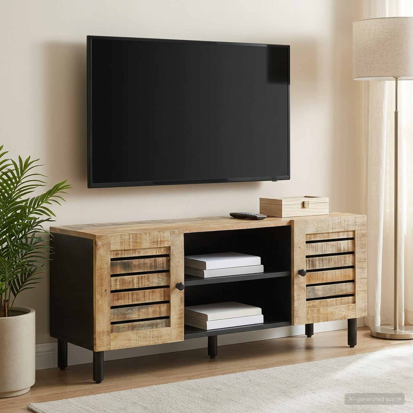 Úložné Skříně Přírodní 105 X 33 X 46 Cm Masivní Mangové Dřevo