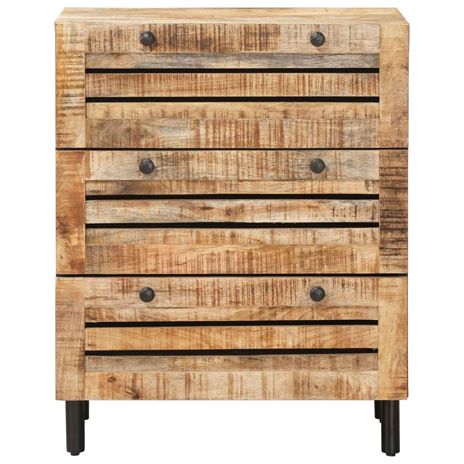 Úložné Skříně 60 X 33 X 75 Cm Masivní Mangové Dřevo Přírodní