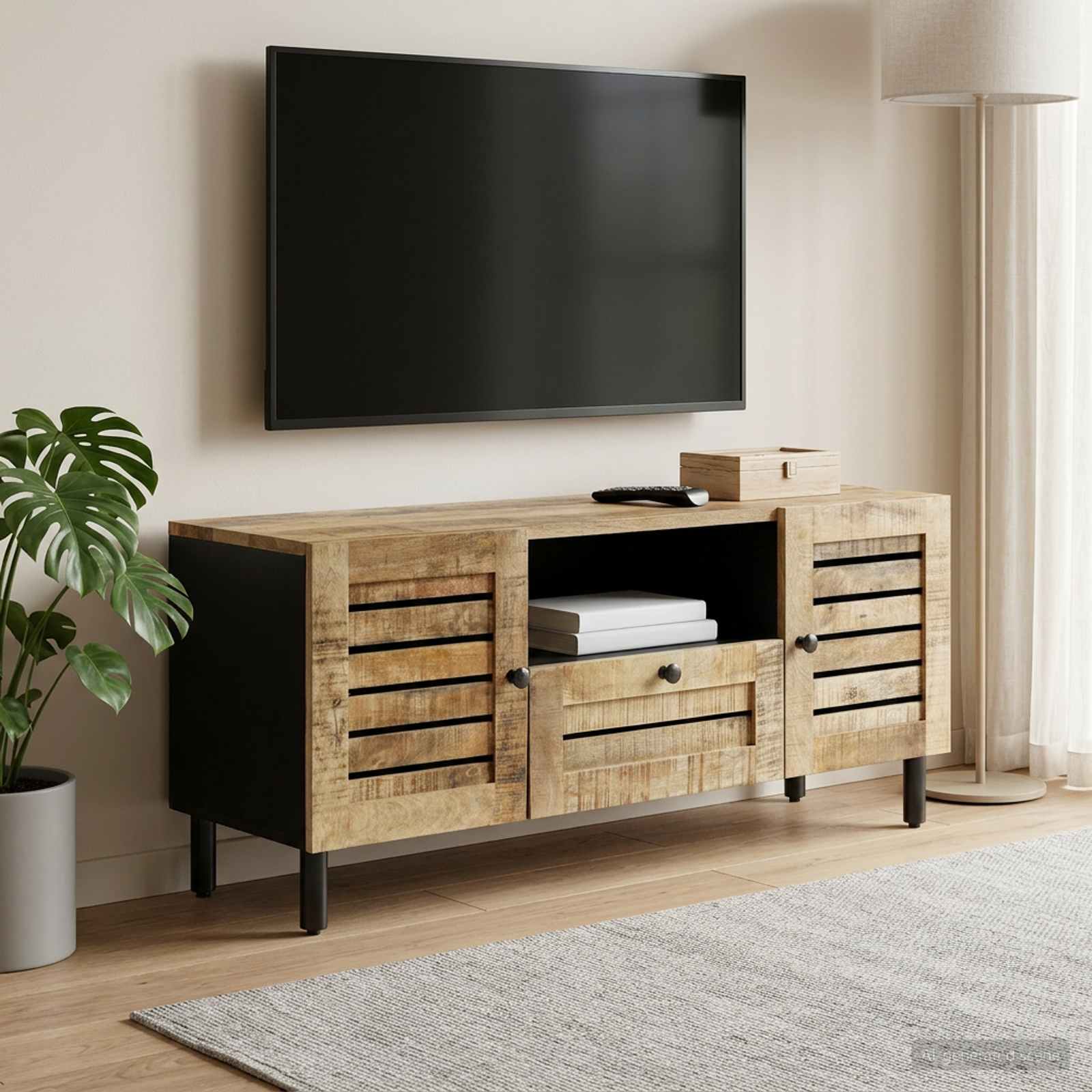 Úložné Skříně Přírodní 105 X 33 X 46 Cm Masivní Mangové Dřevo