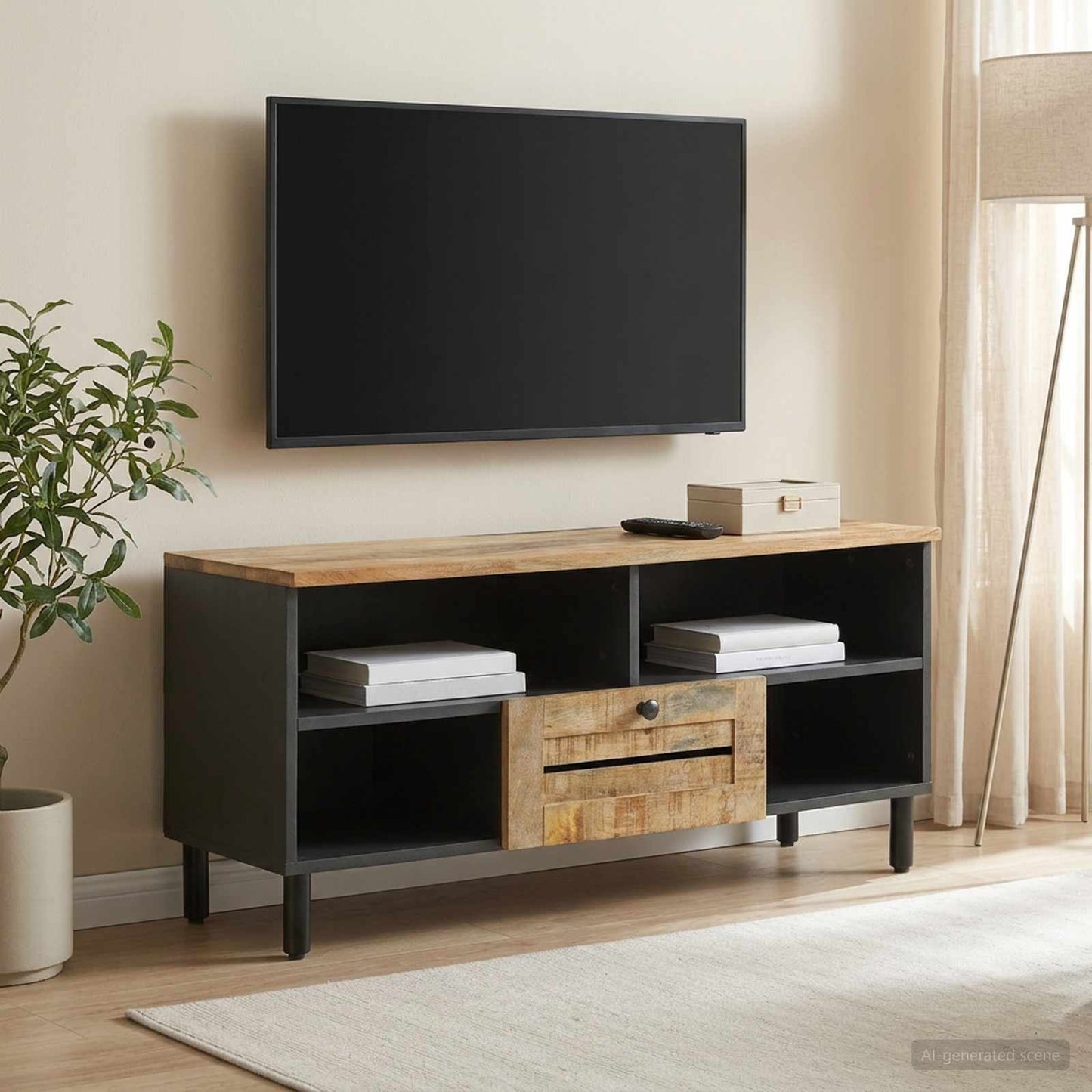 Úložné Skříně Přírodní 100 X 33 X 46 Cm Masivní Mangové Dřevo