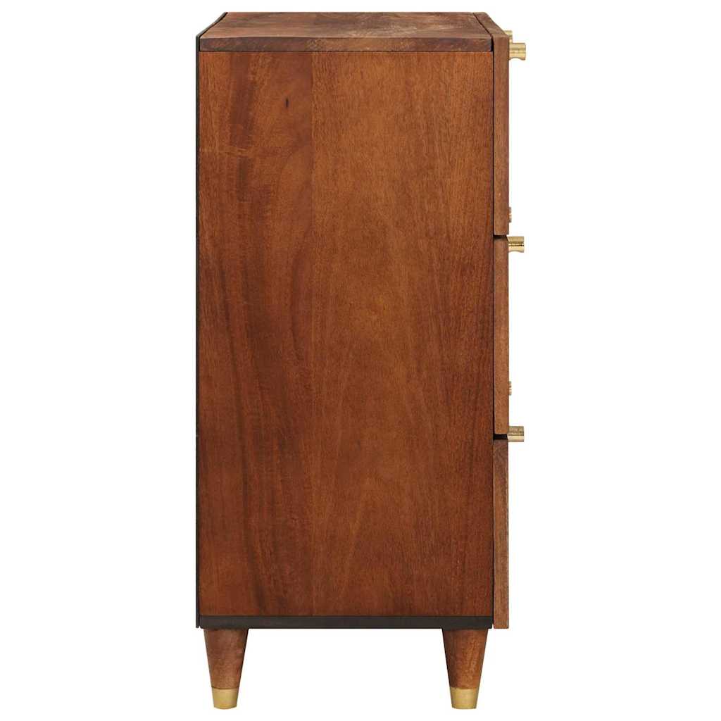 Servírovací Skříň Hnědá 60 X 33 X 75 Cm Masivní Mangové Dřevo