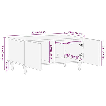 Konferenční Stolek 80 X 50 X 40 Cm Masivní Mangové Dřevo