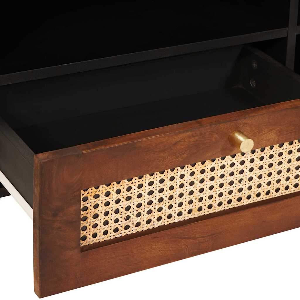 Televizní Skříň Hnědá 80 X 33,5 X 46 Cm Masivní Mangové Dřevo