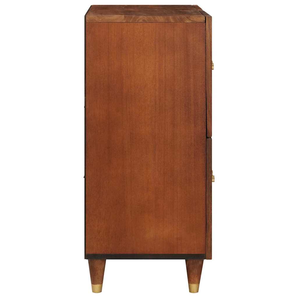 Servírovací Skříň Hnědá 60 X 33,5 X 75 Cm Masivní Mangové Dřevo