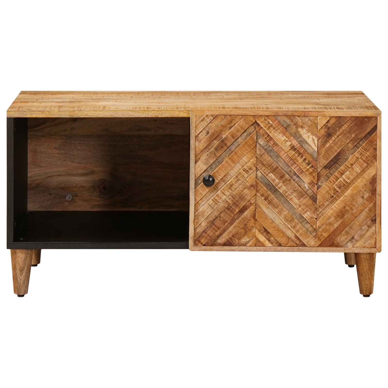 Konferenční Stolek Hnědá 80 X 50 X 40 Cm Masivní Mangové Dřevo
