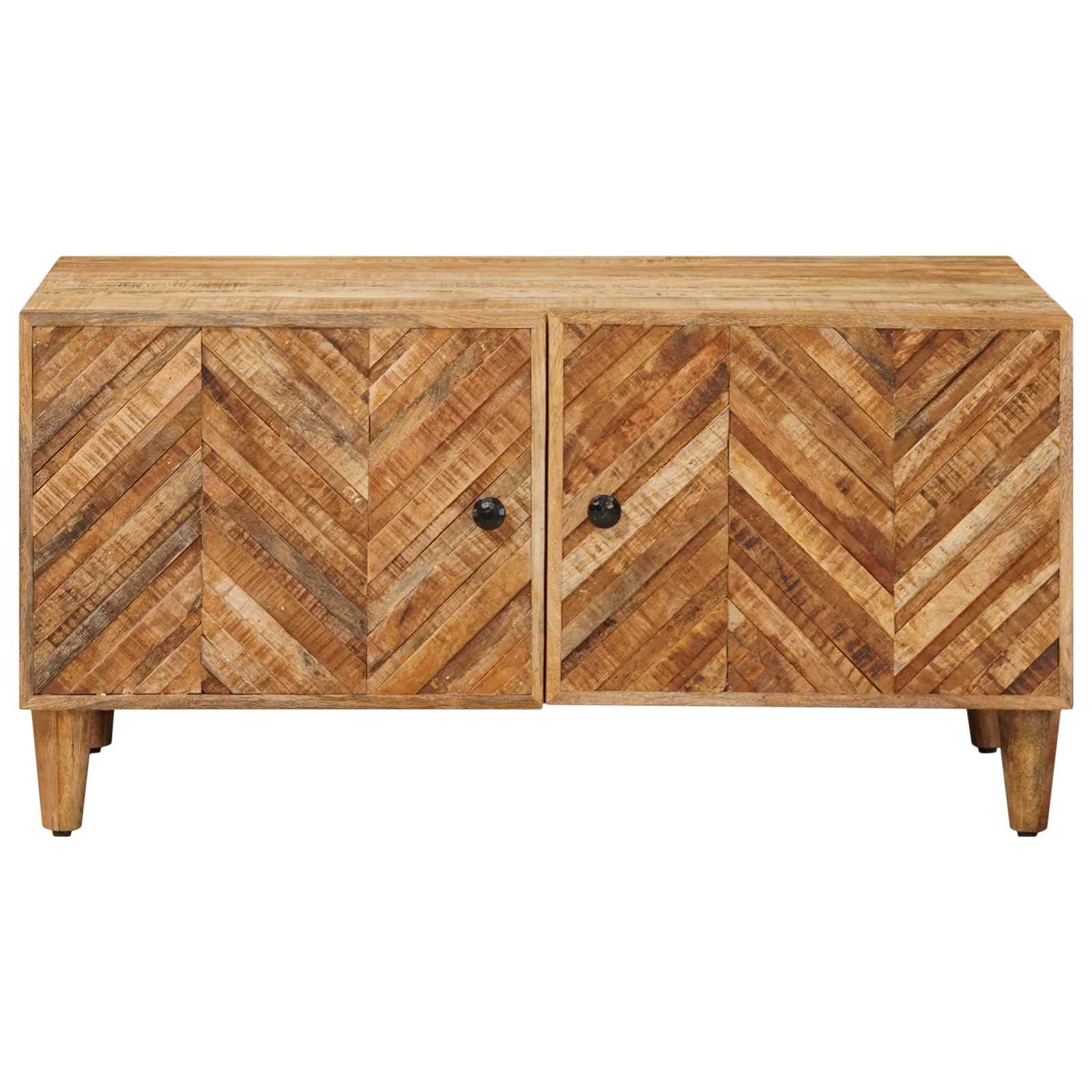Konferenční Stolek Hnědá 80 X 50 X 40 Cm Masivní Mangové Dřevo