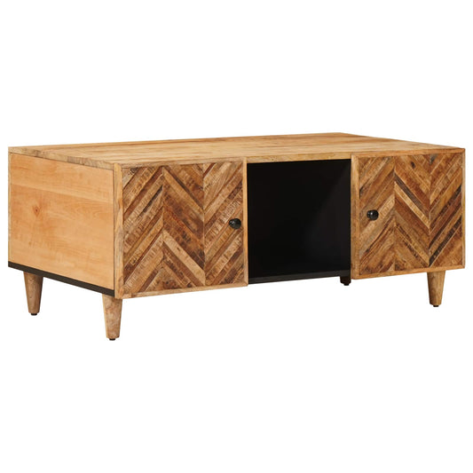 Konferenční Stolek Hnědá 100 X 54 X 40 Cm Masivní Mangové Dřevo