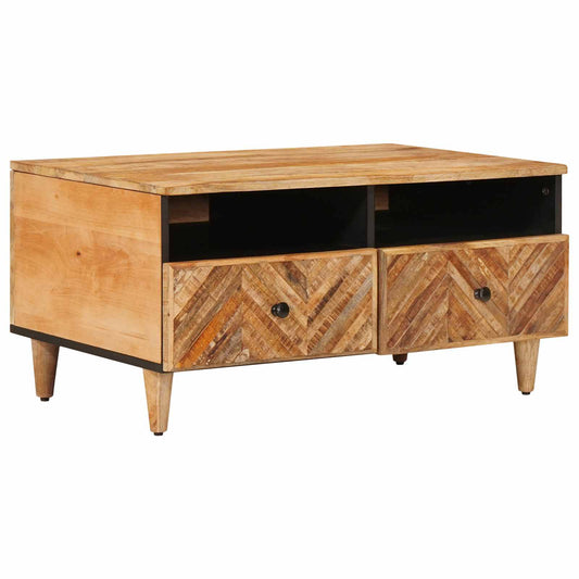 Konferenční Stolek Hnědá 80 X 54 X 40 Cm Masivní Mangové Dřevo