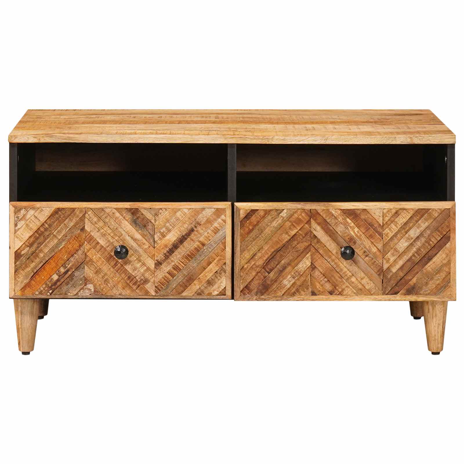Konferenční Stolek Hnědá 80 X 54 X 40 Cm Masivní Mangové Dřevo