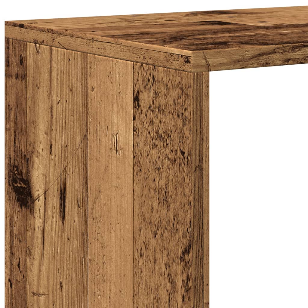 Knihovna/Dělící Stěna 3Patrová Old Wood 99X29X Kompozit