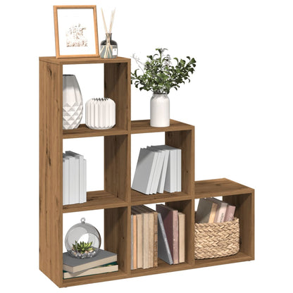 Knihovna/Dělící Stěna 3Patrová Old Wood 99X29X Kompozit