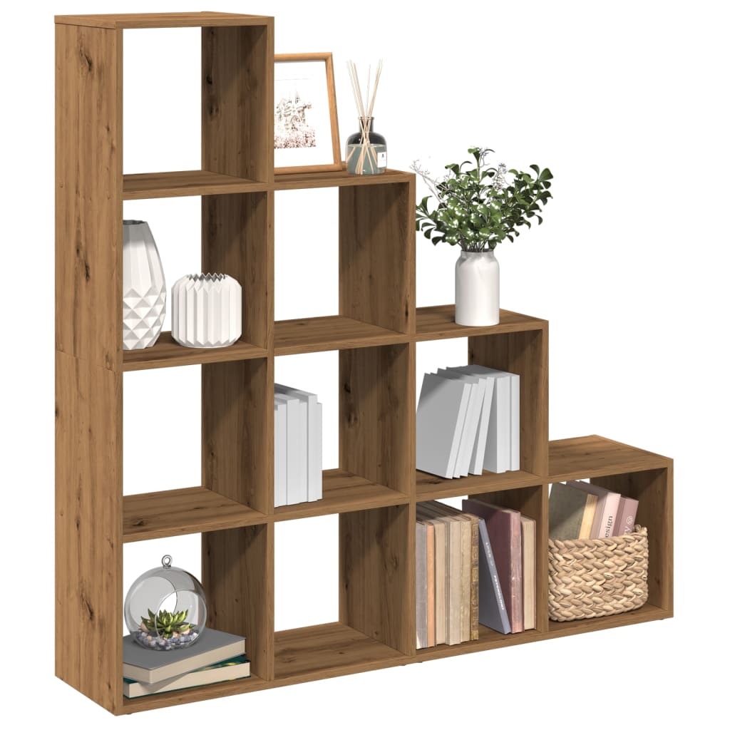 Knihovna/Dělící Stěna 3Patrová Old Wood 99X29X Kompozit
