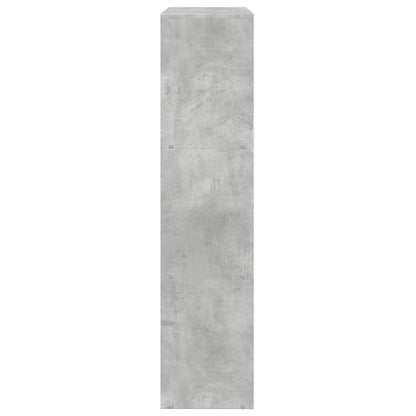 Knihovna/Dělící Stěna 3Patrová Betonově Šedá 137,5X29X103,5 Cm Betonová Šedá