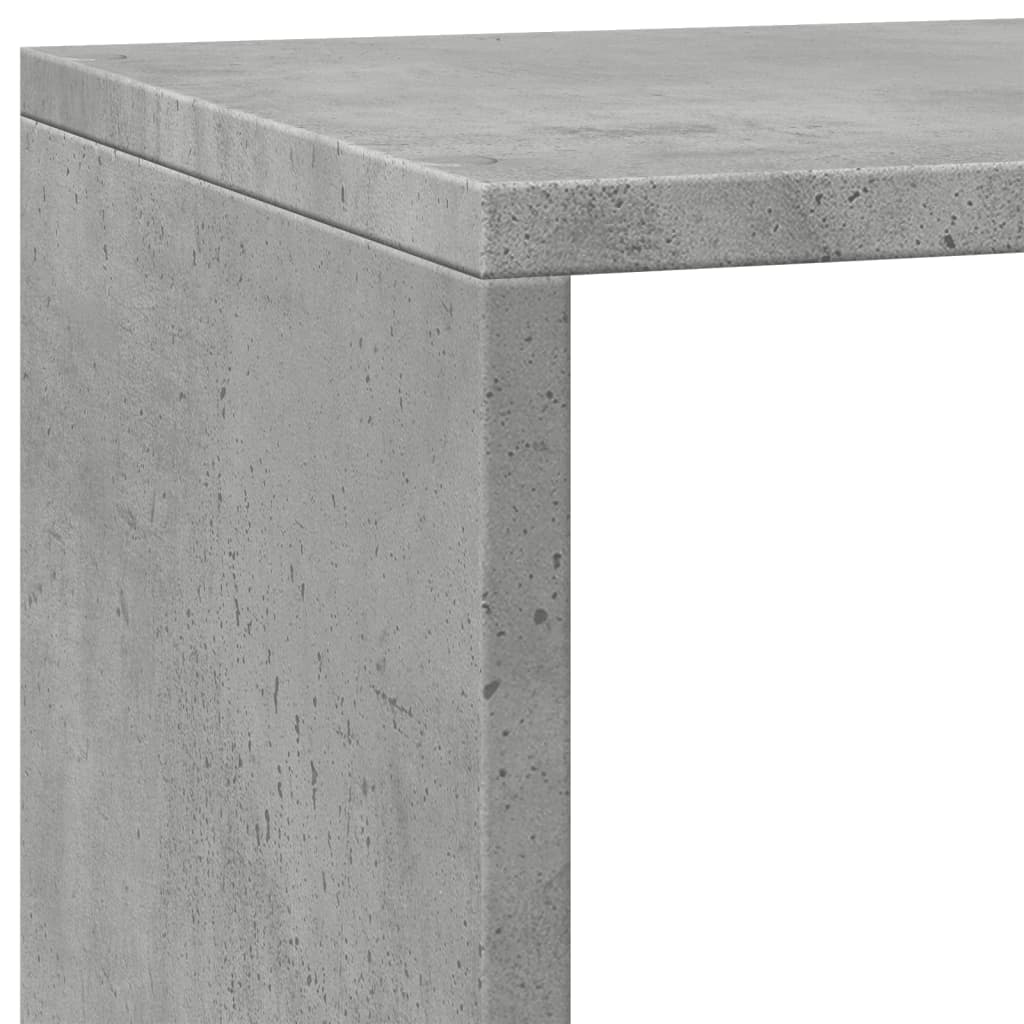 Knihovna/Dělící Stěna 3Patrová Betonově Šedá 137,5X29X103,5 Cm Betonová Šedá