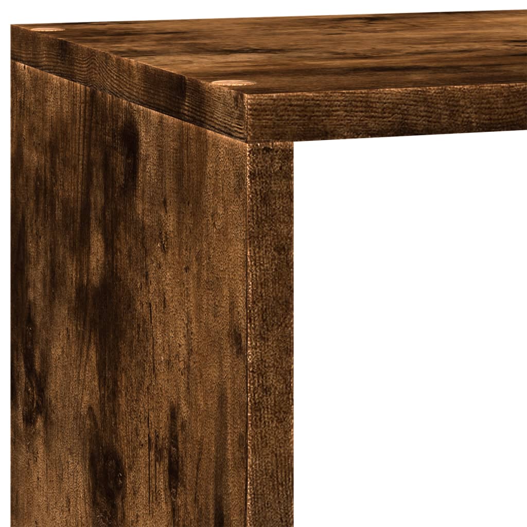 Knihovna/Dělící Stěna 3Patrová Kouřový Dub 137,5X29X103,5 Cm