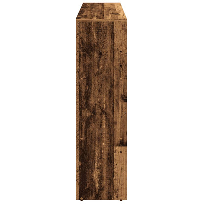 Knihovna/Dělící Stěna 3Patrová Old Wood 137,5X29X103,5 Cm Staré Dřevo